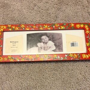 Ellington Vibrant Red Floral Frame